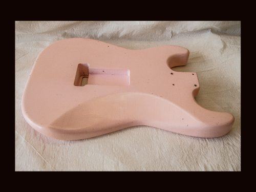 S-Style Body / Ultra Light Alder / 3 lbs. 12 oz. / Nitrocellulose 'Shell Pink' / Light Relic (#GIN-3354) - Image 6