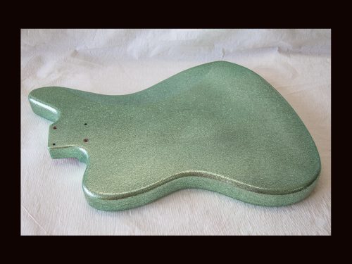 Jag-Style Body / Alder / 4 lbs. 9 oz. / Nitrocellulose "Coke Bottle Green Flake" / Very Light Relic (#GIN-3359) - Image 5
