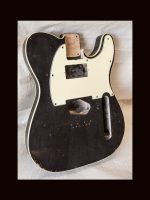 T-Style Body / Alder / 4 lbs. 11 oz. / Nitrocellulose 'Black' / Double Bound/Med. Relic (#GIN-3395)