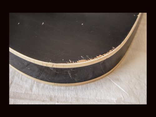 T-Style Body / Alder / 4 lbs. 11 oz. / Nitrocellulose 'Black' / Double Bound/Med. Relic (#GIN-3395) - Image 5
