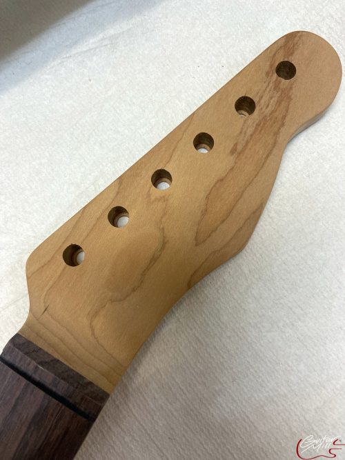 T-Style Replacement Neck / 2 pc. Roasted Maple & Indian Rosewood / Chunky C (#GIN-3398) - Image 3