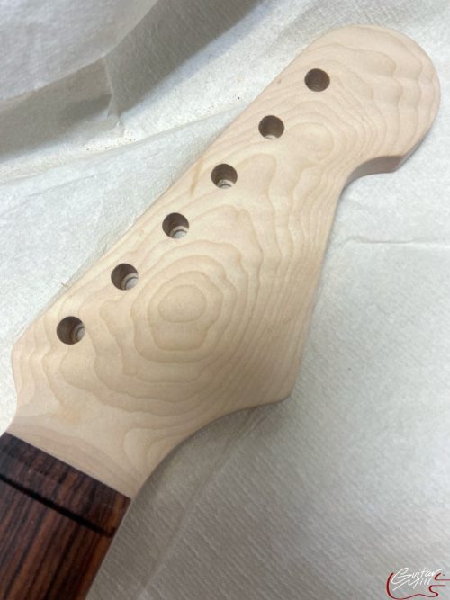 S-Style Replacement Neck / 2 pc. Maple & Indian Rosewood / Classic C (#GIN-3409) - Image 3