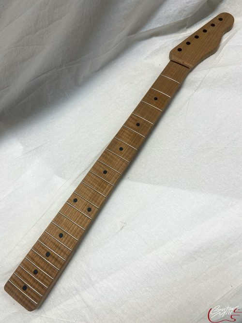 T-Style Replacement Neck / 1 pc. Roasted AAA Flame Maple / 7.25"-9.5" Radius / Classic C (#GIN-3410) - Image 2