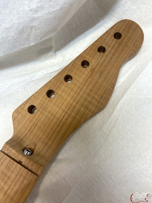 T-Style Replacement Neck / 1 pc. Roasted AAA Flame Maple / 7.25"-9.5" Radius / Classic C (#GIN-3410) - Image 3
