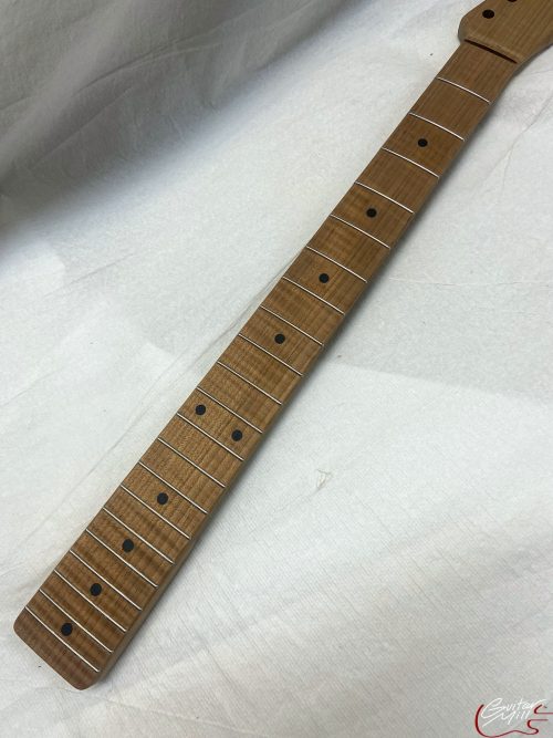 T-Style Replacement Neck / 1 pc. Roasted AAA Flame Maple / 7.25"-9.5" Radius / Classic C (#GIN-3410) - Image 4
