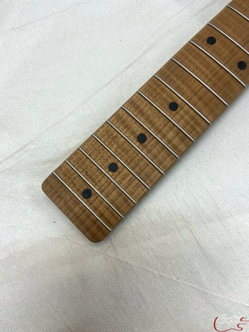 T-Style Replacement Neck / 1 pc. Roasted AAA Flame Maple / 7.25"-9.5" Radius / Classic C (#GIN-3410) - Image 5
