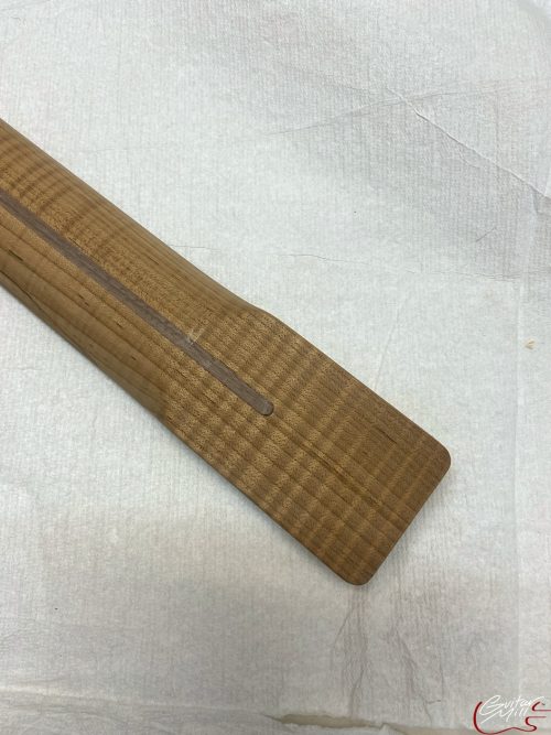 T-Style Replacement Neck / 1 pc. Roasted AAA Flame Maple / 7.25"-9.5" Radius / Classic C (#GIN-3410) - Image 9