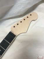 S-Style 22 Fret Replacement Neck / 2 pc. 1/4 Sawn Maple & Ebony / Parchment Binding / Slim C (#GIN-3412)
