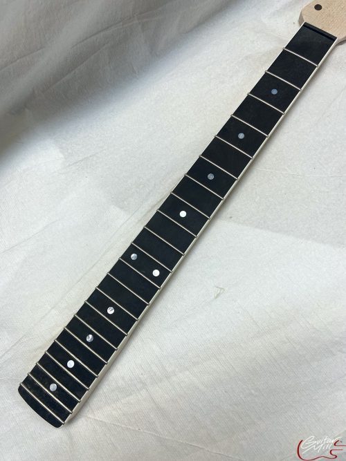 S-Style 22 Fret Replacement Neck / 2 pc. 1/4 Sawn Maple & Ebony / Parchment Binding / Slim C (#GIN-3412) - Image 4