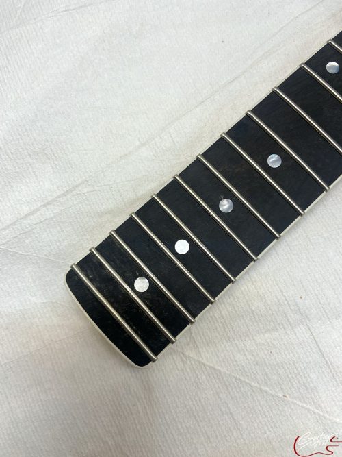 S-Style 22 Fret Replacement Neck / 2 pc. 1/4 Sawn Maple & Ebony / Parchment Binding / Slim C (#GIN-3412) - Image 5