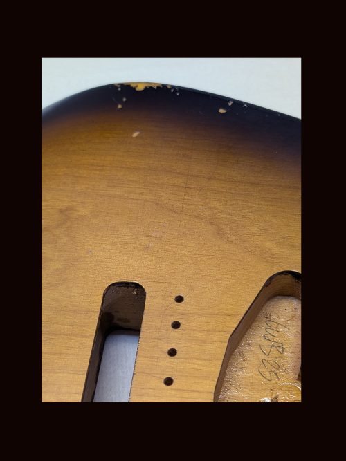 S-Style Body / Alder / 4 lbs. 6 oz. / Nitrocellulose 'Chocolate-Burst' / Med.-Hvy. Relic (#GIN-3430) - Image 3