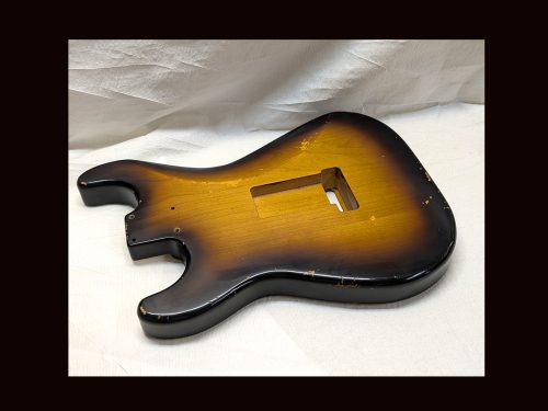 S-Style Body / Alder / 4 lbs. 6 oz. / Nitrocellulose 'Chocolate-Burst' / Med.-Hvy. Relic (#GIN-3430) - Image 7