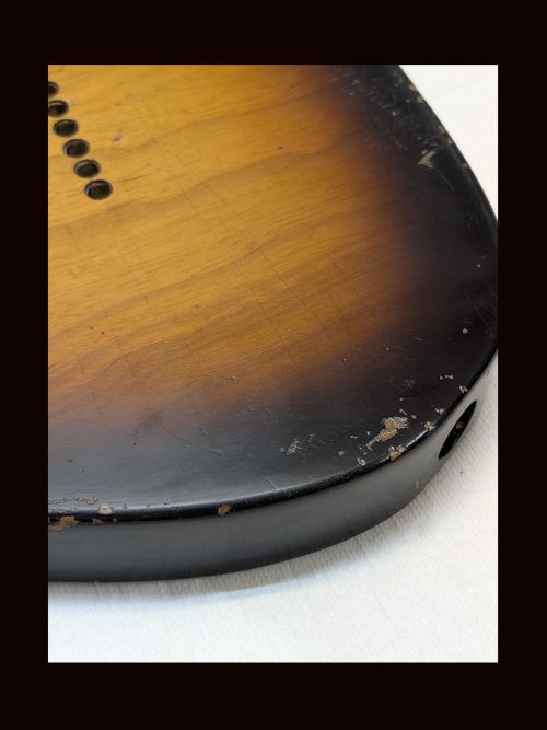 T-Style Body / 1 PC. Swamp Ash / 3 lbs. 15 oz. / Nitrocellulose 'Chocolate Burst'/Med.-Hvy. Relic (#GIN-3431) - Image 3