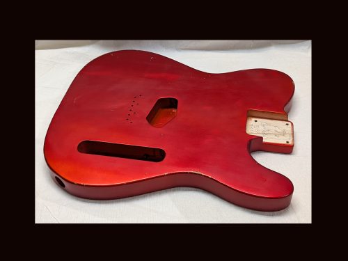 T-Style - Esquire Body / Swamp Ash  / 3 lbs. 3 oz. / Nitrocellulose 'Candy Apple Red' / Light Relic (#GIN-3432) - Image 3
