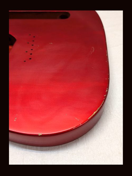 T-Style - Esquire Body / Swamp Ash  / 3 lbs. 3 oz. / Nitrocellulose 'Candy Apple Red' / Light Relic (#GIN-3432) - Image 4