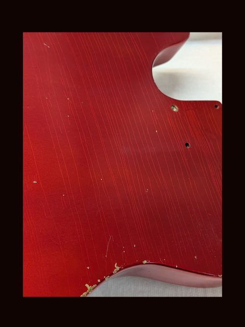 T-Style - Esquire Body / Swamp Ash  / 3 lbs. 3 oz. / Nitrocellulose 'Candy Apple Red' / Light Relic (#GIN-3432) - Image 9
