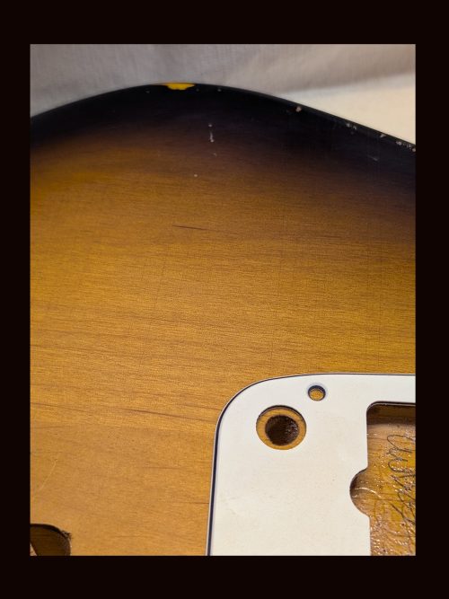 Jazz-Style Body / Alder / 4 lbs. 1 oz. / Nitrocellulose 'Chocolate Burst' / Light-Med. Relic (#GIN-3433) - Image 3