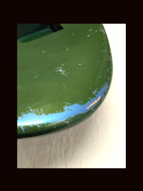 Jag-Style Body / Pine / 3 lbs. 2 oz. / Nitrocellulose "Cadillac Green Over LPB"/ Hvy. Relic (#GIN-3440) - Image 5