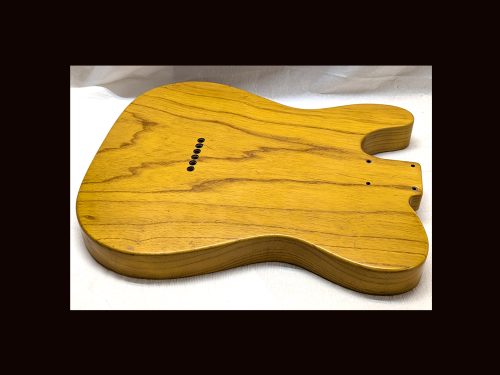 T-Style Body / 1 PC Swamp Ash / 4 lbs. 7 oz. / Nitrocellulose 'Vintage Amber' /Very Light Relic (#GIN-3442) - Image 7
