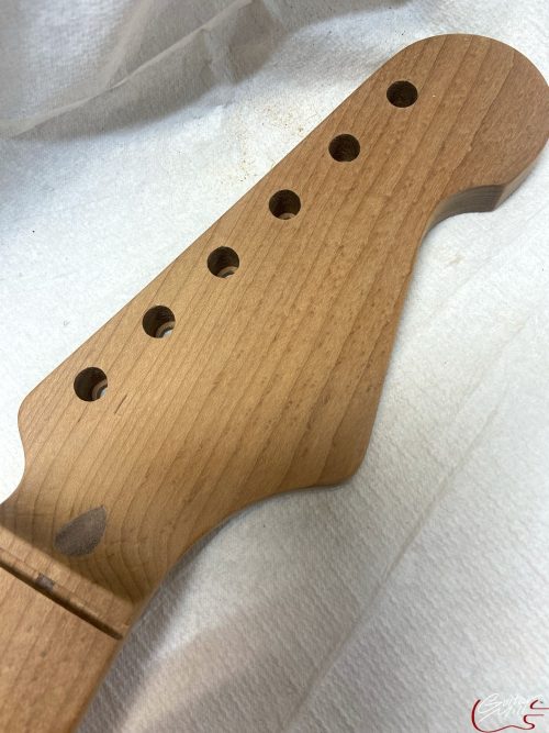 S-Style Replacement Neck / 1 pc. Roasted Lite Bird's Eye Maple / Chunky C (#GIN-3444) - Image 3