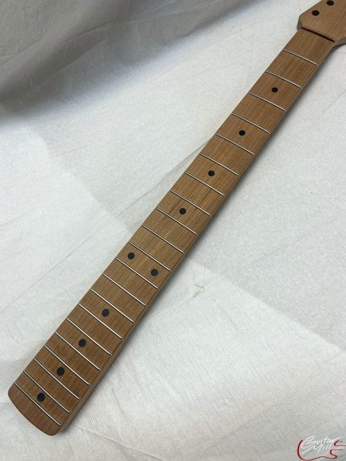 S-Style Replacement Neck / 1 pc. Roasted Lite Bird's Eye Maple / Chunky C (#GIN-3444) - Image 4