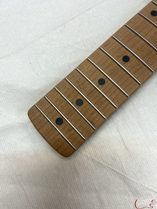 S-Style Replacement Neck / 1 pc. Roasted Lite Bird's Eye Maple / Chunky C (#GIN-3444) - Image 5
