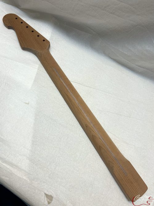 S-Style Replacement Neck / 1 pc. Roasted Lite Bird's Eye Maple / Chunky C (#GIN-3444) - Image 6