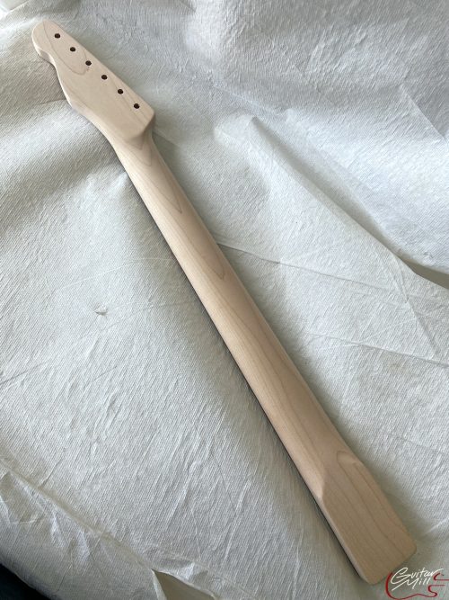 T-Style Replacement Neck / 2 pc. Maple & Indian Rosewood / Chunky C / Compound Radius / Bone Nut (#GIN-3465) - Image 6