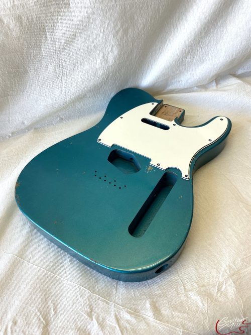T-Style Body / Swamp Ash / 4 lbs. 13 oz. / Nitrocellulose 'Ocean Turquoise' / Light-Medium Relic (#GIN-3484) - Image 2