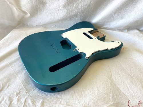 T-Style Body / Swamp Ash / 4 lbs. 13 oz. / Nitrocellulose 'Ocean Turquoise' / Light-Medium Relic (#GIN-3484) - Image 3