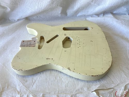 T-Style Body / Light Swamp Ash / 4 lbs. 1 oz. / Nitrocellulose 'Nicotine Blonde' / Med-Heavy Relic (#GIN-3485) - Image 4