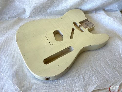 T-Style Body / Swamp Ash / 4 lbs. 8 oz. / Nitrocellulose 'Nicotine Blonde' / Light-Med Relic (#GIN-3486) - Image 4