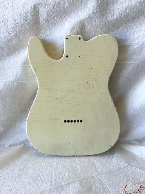 T-Style Body / Swamp Ash / 4 lbs. 8 oz. / Nitrocellulose 'Nicotine Blonde' / Light-Med Relic (#GIN-3486) - Image 5