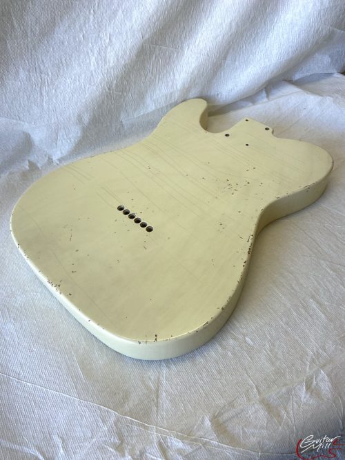 T-Style Body / Swamp Ash / 4 lbs. 8 oz. / Nitrocellulose 'Nicotine Blonde' / Light-Med Relic (#GIN-3486) - Image 6