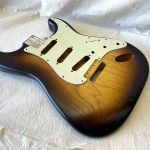S-Style Body / 1 pc. Ultra Light Swamp Ash / 3 lbs. 2 oz. / Nitrocellulose 'TruGrain™ 'Chocolate Burst' / Closet Clean (#GIN-3487)