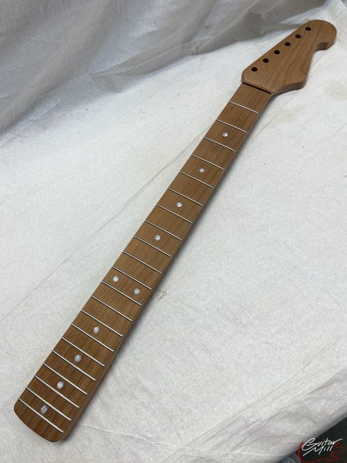 S-Style Replacement Neck / 1 pc. Roasted Maple / Pearloid Dots / Classic C (#GIN-3492) - Image 2