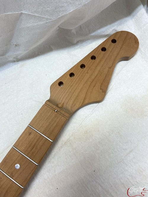 S-Style Replacement Neck / 1 pc. Roasted Maple / Pearloid Dots / Classic C (#GIN-3492)