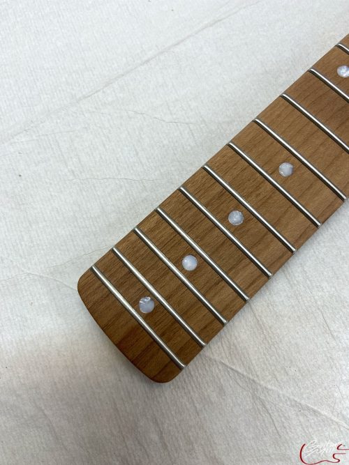 S-Style Replacement Neck / 1 pc. Roasted Maple / Pearloid Dots / Classic C (#GIN-3492) - Image 5