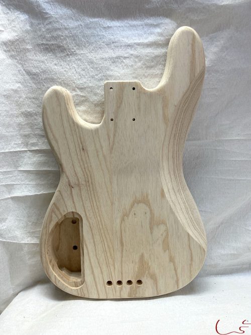 P-Style Bass Body / 2 pc. Ultra Light Swamp Ash / Round Pocket / Rear Route / 4 lbs. 6 oz. (#GIN-3495) - Image 2