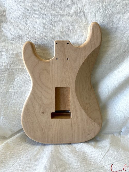 S-Style Body / 2 pc. Ultra Light Alder / 3 lbs. 9 oz. (#GIN-3502) - Image 2