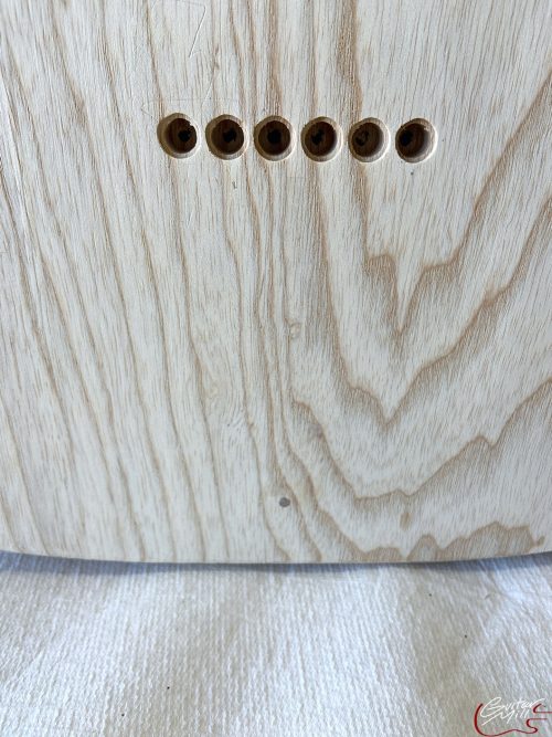 T-Style Body / 2 pc. Swamp Ash / Ultra Vintage w/ Pin Holes / 3 lbs. 11 oz. (#GIN-3516) - Image 4