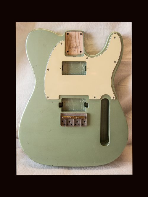 T-Style Body / Swamp Ash / 3 lbs. 14 oz. / Nitrocellulose 'Avocado Mist' / Light Relic (#GIN-3538) - Image 2