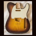 T-Style Body /Swamp Ash 1 Piece / 4 lbs. 2 oz. / Nitrocellulose 'Chocolate Burst' / Double Bound/Light-Medium Relic (#GIN-3530)