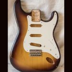 S-Style Body / Pine / 3 lbs. 7 oz. / Nitrocellulose 'Chocolate-Burst' / Light Relic (#GIN-3533)