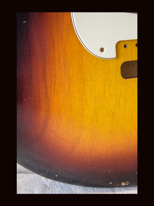 S-Style Body / 1 Piece Ultra Light Swamp Ash / 2 lbs. 14 oz. / Nitrocellulose '3 Tone Burst' / Med. Relic (#GIN-3531) - Image 3