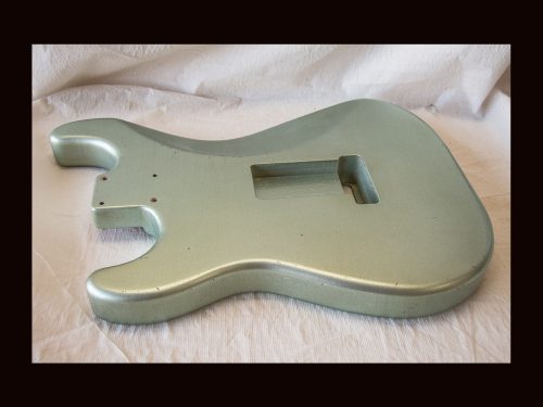 S-Style Body / Swamp Ash / 3 lbs. 10 oz. / Nitrocellulose 'Firemist Silver' / Light Relic (#GIN-3537) - Image 3