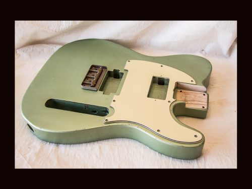 T-Style Body / Swamp Ash / 3 lbs. 14 oz. / Nitrocellulose 'Avocado Mist' / Light Relic (#GIN-3538) - Image 3