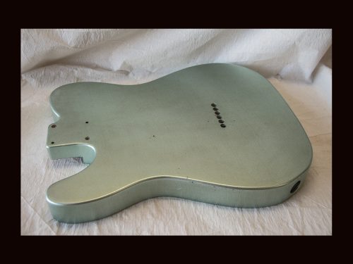 T-Style Body / Swamp Ash / 3 lbs. 12 oz. / Nitrocellulose 'Firemist Silver' / Light Relic (#GIN-3539) - Image 4