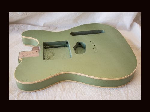 T-Style Body / Swamp Ash / 4 lbs. 5 oz. / Nitrocellulose 'Avocado Mist' / Double Bound - Light Relic (#GIN-3536) - Image 4