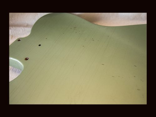 T-Style Body / Swamp Ash / 3 lbs. 14 oz. / Nitrocellulose 'Avocado Mist' / Light Relic (#GIN-3538) - Image 4
